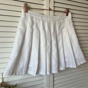 White Pleated Skater Skirt Size M